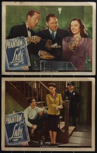 4j0708 PHANTOM LADY 2 LCs 1944 Tone & Gomez with Ella Raines + Helm & Curtis in Robert Siodmak noir!
