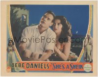 4j0807 SHE'S A SHEIK LC 1928 romantic portrait of pretty Bebe Daniels & Richard Arlen, ultra rare!