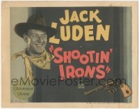 4j0735 SHOOTIN' IRONS TC 1927 great image of smiling cowboy Jack Luden & his six-shooter, rare!