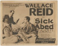 4j0736 SICK ABED TC 1920 Wallace Reid playing saxophone in bed, pretending to be sick, ultra rare!