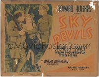 4j0737 SKY DEVILS TC 1932 Howard Hughes, Ann Dvorak, Spencer Tracy, William Boyd, ultra rare!
