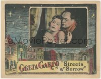 4j0813 STREETS OF SORROW LC 1927 G.W. Pabst, close up of Greta Garbo & Jaro Furth, ultra rare!