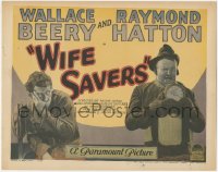 4j0742 WIFE SAVERS TC 1928 Wallace Beery with yodeling meter, Raymond Hatton, ultra rare!