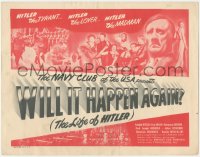 4j0743 WILL IT HAPPEN AGAIN TC 1948 Dwain Esper's The Life of Hitler, WWII Nazi images!