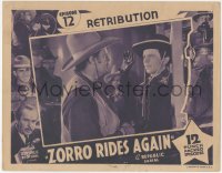 4j0832 ZORRO RIDES AGAIN chapter 12 LC 1937 John Carroll held at gunpoint, Retribution, serial!