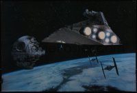 4j0050 RETURN OF THE JEDI 2 color 20x30 stills 1983 Star Wars, Death Star, battle in space & Endor!