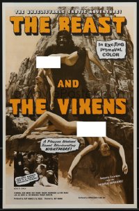 4j0070 BEAST & THE VIXENS pressbook 1985 great artwork of giant ape & sexy naked women!