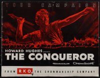4j0381 CONQUEROR pressbook 1959 barbarian John Wayne, Susan Hayward, directed by Howard Hughes!