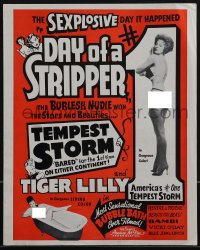 4j0382 DAY OF A STRIPPER pressbook 1964 burlesque nudie w/the stars & beauties, Tempest Storm, rare!