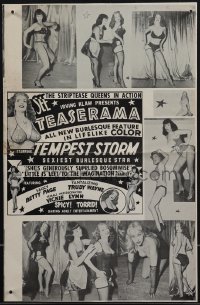 4j0399 TEASERAMA/VARIETEASE pressbook 1955 Bettie Page, Tempest Storm, Lily St. Cyr, rare!