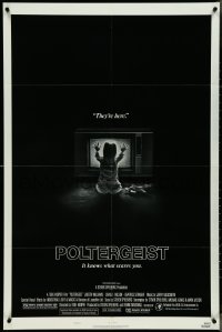4j1098 POLTERGEIST style B 1sh 1982 Tobe Hooper & Steven Spielberg, the first real ghost story!