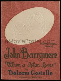 4j0489 WHEN A MAN LOVES souvenir program book 1927 John Barrymore, Dolores Costello, Oland, rare!