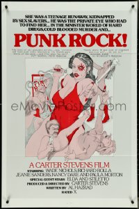 4j1108 PUNK ROCK 1sh 1977 the sinister world of hard drugs & cold blooded murder, ultra rare!
