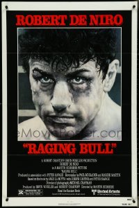 4j1110 RAGING BULL 1sh 1980 Hagio art of Robert De Niro, Martin Scorsese boxing classic!