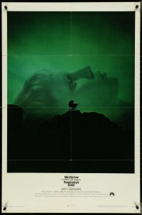 4j1135 ROSEMARY'S BABY 1sh 1968 Roman Polanski, Mia Farrow, creepy baby carriage horror image!