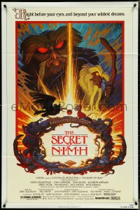 4j1140 SECRET OF NIMH 1sh 1982 Don Bluth, cool mouse fantasy cartoon artwork by Tim Hildebrandt!