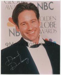 4j1233 DAVID DUCHOVNY signed color 8x10 REPRO photo 2000s X-Files star in tuxedo at Golden Globes!