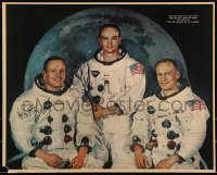 4j0043 APOLLO 11 16x20 special poster 1969 Armstrong Aldrin, Collins, NASA moon landing, facsimile signed!