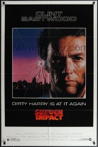 4j1164 SUDDEN IMPACT 1sh 1983 Clint Eastwood is at it again as Dirty Harry, great image!