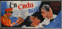 4j0065 ONE SINGLE NIGHT Swedish 47x105 1939 Rohman art of Ingrid Bergman & Edvin Adolphson, rare!