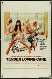 4j1184 TENDER LOVING CARE 1sh 1974 Corman, John Solie art of nurses who specialize in sexual therapy