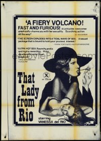 4j1186 THAT LADY FROM RIO 1sh 1976 sexiest Vanessa del Rio is a fiery volcano, fast and furious!