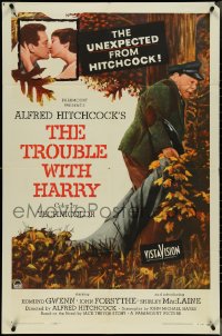 4j1204 TROUBLE WITH HARRY 1sh 1955 Alfred Hitchcock, Edmund Gwenn, John Forsythe & Shirley MacLaine!
