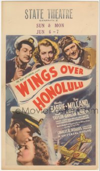4j0411 WINGS OVER HONOLULU mini WC 1937 Ray Milland, Wendy Barrie & Kent Taylor in Hawaii, rare!