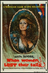 4j1219 WHEN WOMEN LOST THEIR TAILS 1sh 1971 portrait of sexy cavewoman Senta Berger!