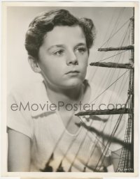4j0519 CAPTAINS COURAGEOUS candid deluxe 10x13 still 1937 Freddie Bartholomew by model ship!