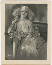 4j1603 POLA NEGRI 8x10.25 still 1920s strikingly beautiful portrait in modish Parisian gown!