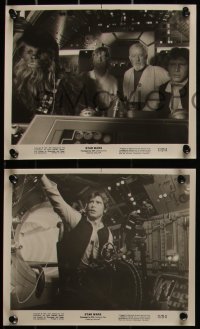 4j1401 STAR WARS 4 8x10 stills 1977 A New Hope, Lucas, Luke, Han, Chewie, Leia, droids, great images!