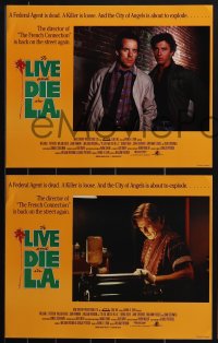 4j0636 TO LIVE & DIE IN L.A. 8 English LCs 1986 William Friedkin, counterfeit & murder thriller!