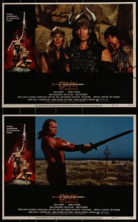 4j0645 CONAN THE BARBARIAN 8 LCs 1982 Arnold Schwarzenegger & Sandahl Bergman, Casaro border art!