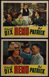 4j0670 RENO 6 LCs 1939 casino cheater Richard Dix, gorgeous Gail Patrick, Reno Nevada gambling!