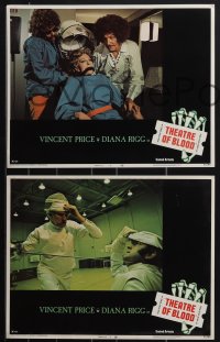 4j0627 THEATRE OF BLOOD 8 LCs 1973 great images of puppet master Vincent Price, Diana Rigg and Dors!