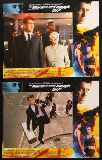 4j0616 WORLD IS NOT ENOUGH set of 12 LCs 1999 Pierce Brosnan as James Bond, Denise Richards, Marceau