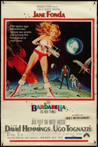4k0003 BARBARELLA 40x60 1968 sexiest sci-fi art of Jane Fonda by Robert McGinnis, Roger Vadim!