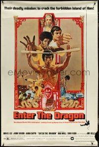 4k0010 ENTER THE DRAGON 40x60 1973 Bruce Lee classic, the movie that made him a legend, ultra rare!