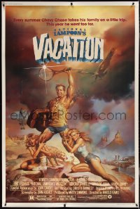 4k0016 NATIONAL LAMPOON'S VACATION 40x60 1983 Chase, Brinkley & D'Angelo by Vallejo, ultra rare!