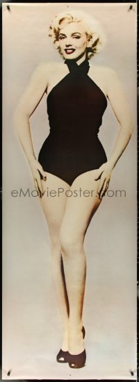 4k0058 MARILYN MONROE 27x75 commercial poster 1983 full-length wearing black bathing suit!