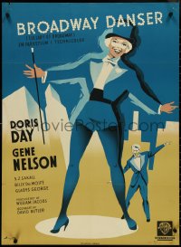 4k0366 LULLABY OF BROADWAY Danish 1952 different art of Doris Day & Gene Nelson!