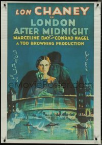 4k0075 LONDON AFTER MIDNIGHT Egyptian poster 2000s great image of Lon Chaney from one sheet!