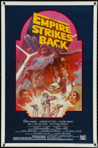 4k0773 EMPIRE STRIKES BACK studio style 1sh R1982 George Lucas sci-fi classic, cool artwork by Tom Jung!