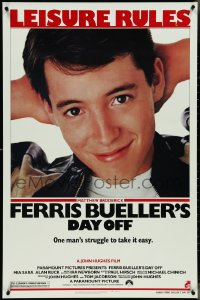 4k0780 FERRIS BUELLER'S DAY OFF 1sh 1986 c/u of Matthew Broderick in John Hughes teen classic!