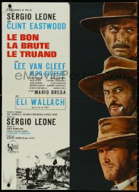 4k0424 GOOD, THE BAD & THE UGLY French 22x31 R1970s Clint Eastwood, Lee Van Cleef, Sergio Leone!