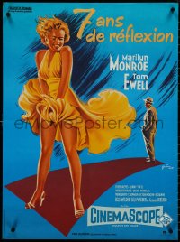4k0433 SEVEN YEAR ITCH French 23x31 R1980s best Grinsson art of Marilyn Monroe's skirt blowing!