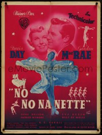 4k0435 TEA FOR TWO French 24x31 1951 different Ravo art of Doris Day & Gordon MacRae, ultra rare!