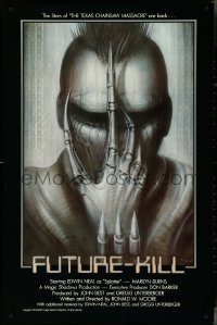 4k0789 FUTURE-KILL 1sh 1984 Edwin Neal, really cool science fiction artwork by H.R. Giger!