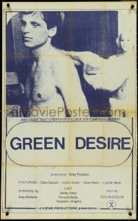 4k0795 GREEN DESIRE 23x36 special 1970s Grey Poupon, an urge for something better, ultra rare!